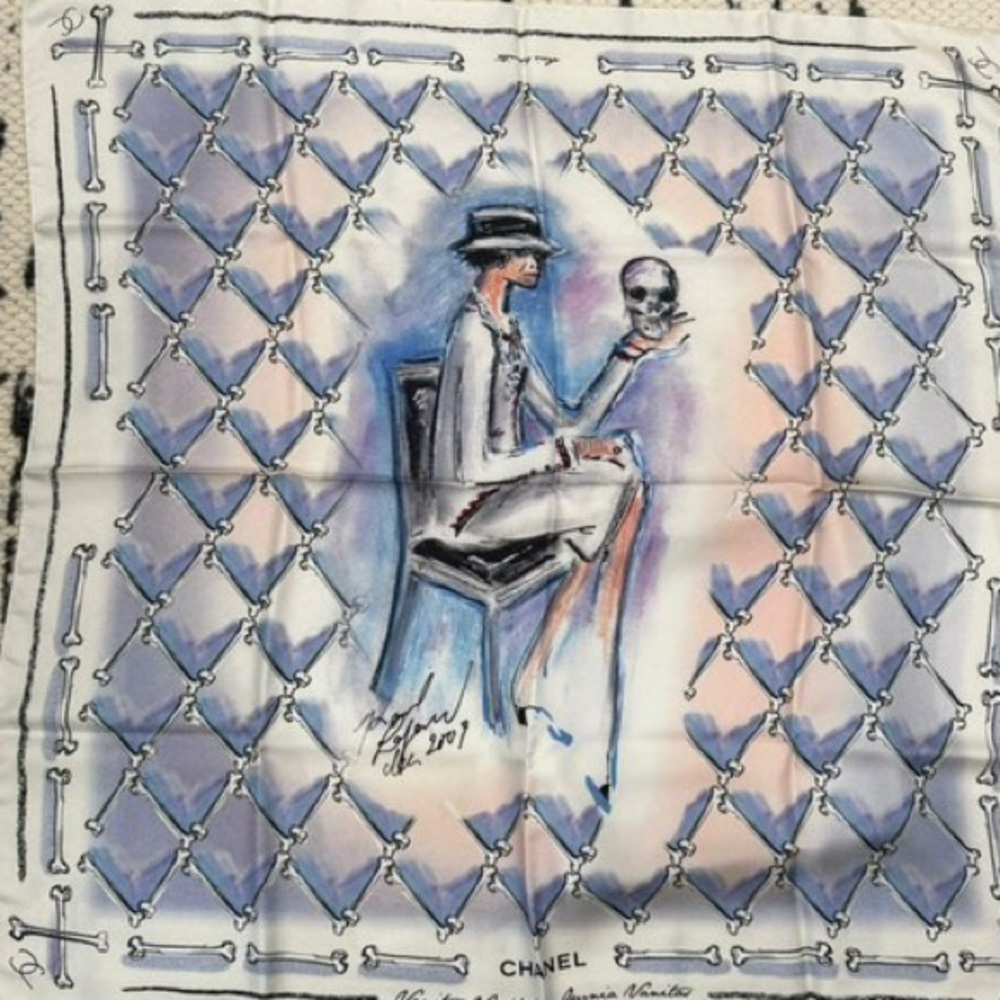 Chanel iconic Silk Les Vanites Scarf Multicolor